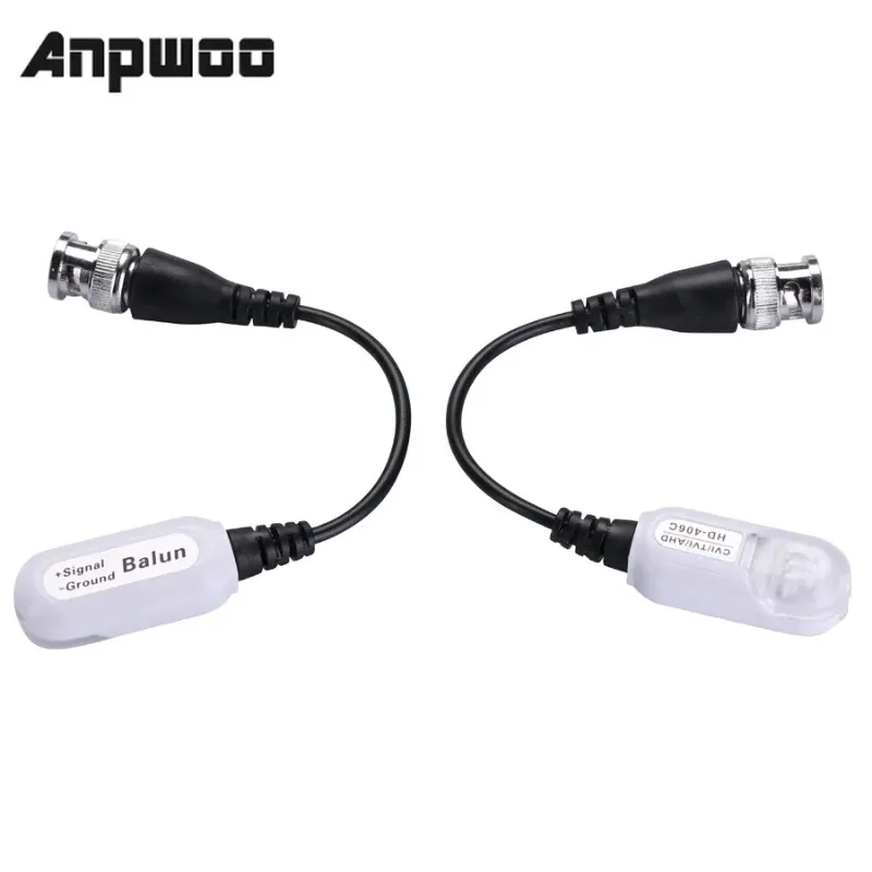 ANPWOO 1SET/LOT HD 720P/1080P CVI/TVI/AHD Passiv video Balun BNC -kontakt till UTP CAT5/5E/6 Video Balun Passiva sändtagare