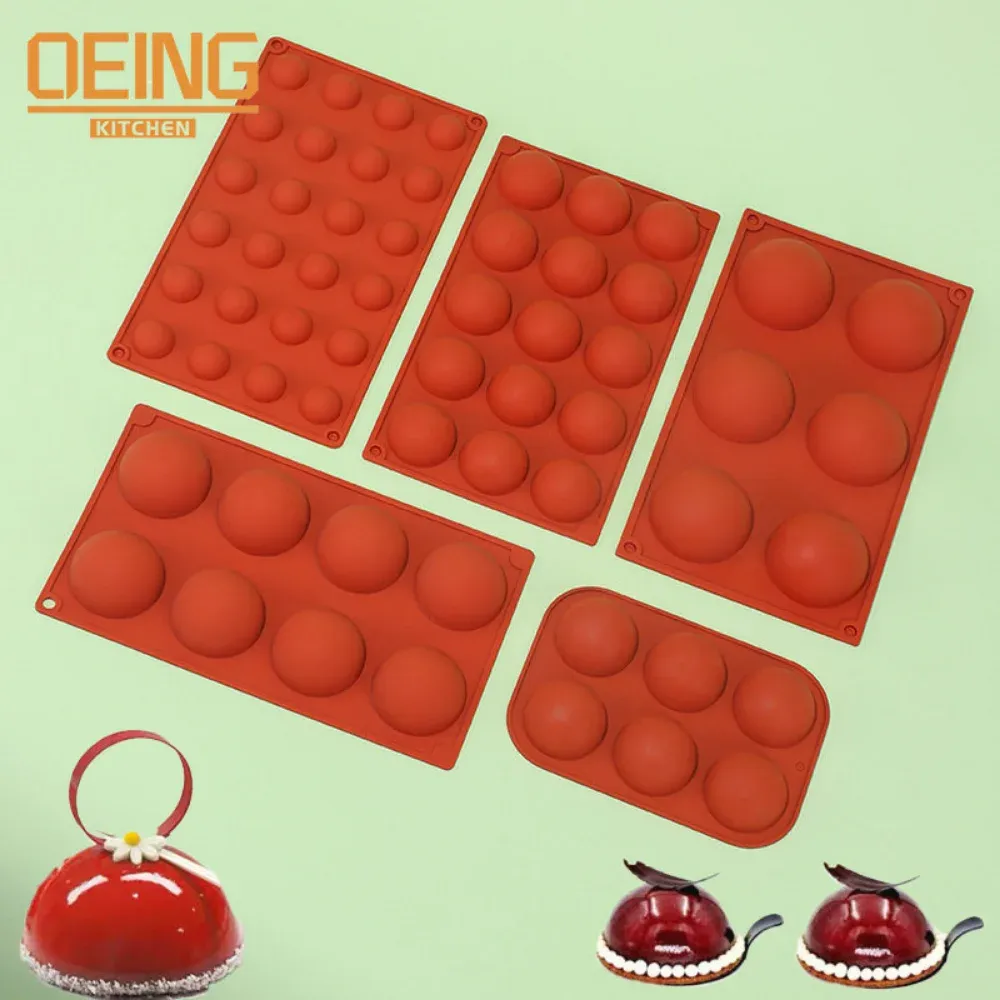 Moules 3d balle ronde demi-sphère Moules de silicone pour bricolage pouding pudding mousse au chocolat Moule de cuisine