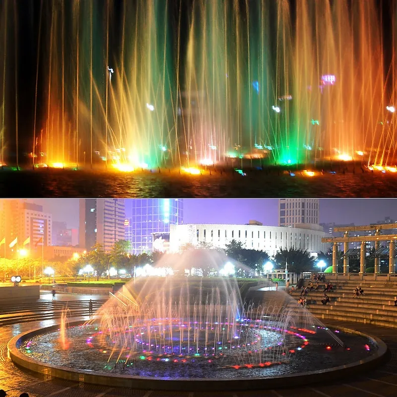 RGB Fountain Pond Staw Lights Podwodne światło LED Wodoodporne wodoodporne świąteczne przyjęcie Nowy Rok 10 W 800LM Prezenty LED 12V