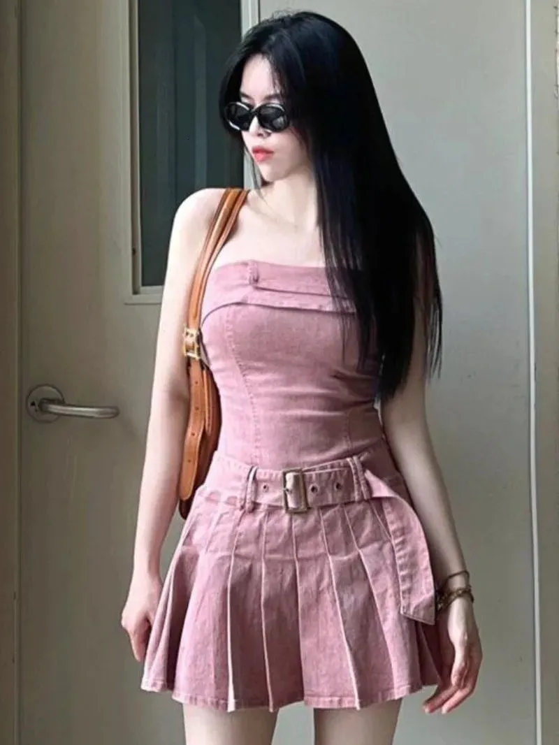 open lace back dress Dusty Rose Denim Dress – FrancosBoutique