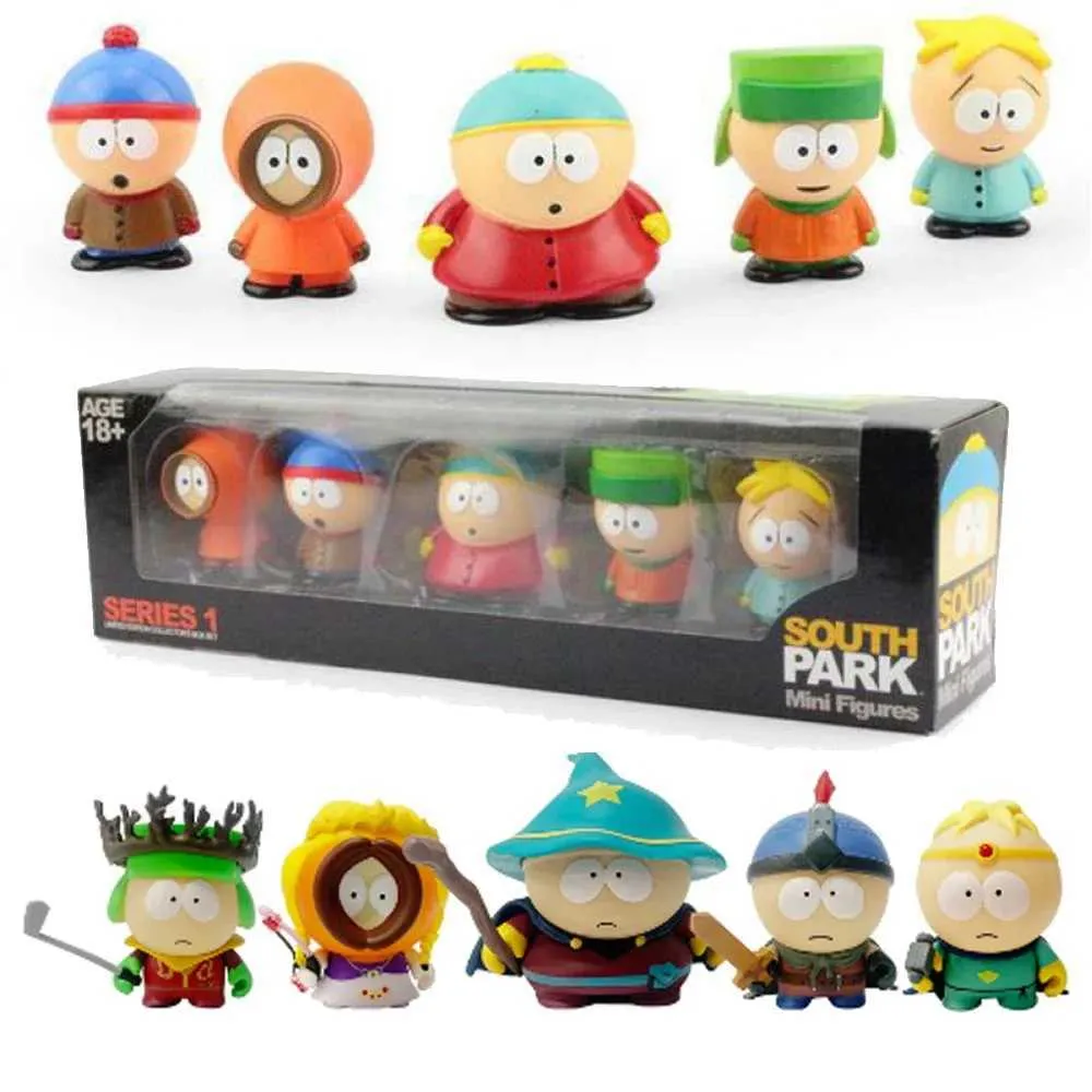 Action Toy Figures 5 Pieces/Batch of PVC South Park Action Picture Toys Populära Creative Models Australian Park Childrens Birthday Present Toysl2403