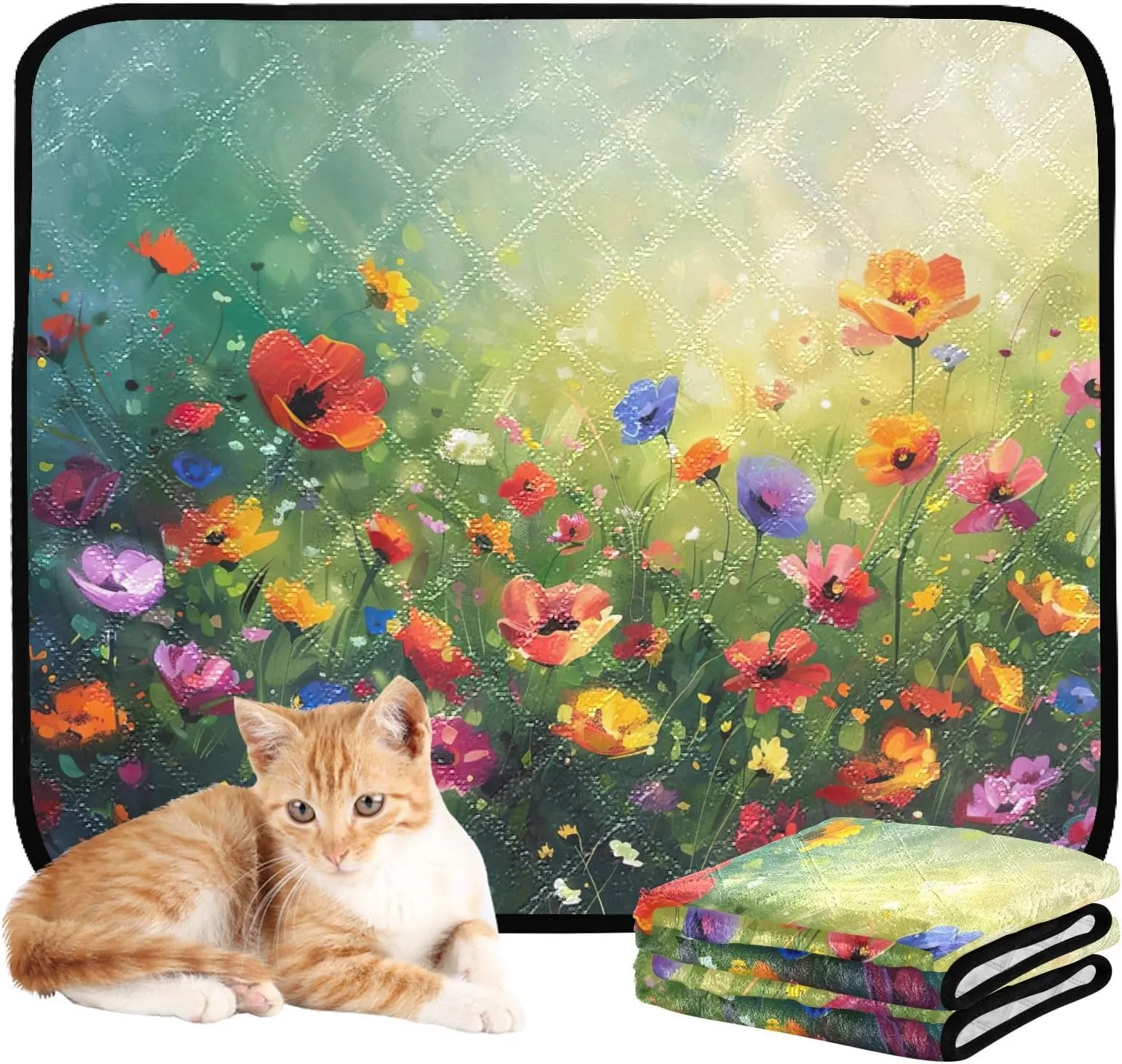 Colorful Washable Pee Pads for Dogs Cats Reusable, Absorbent