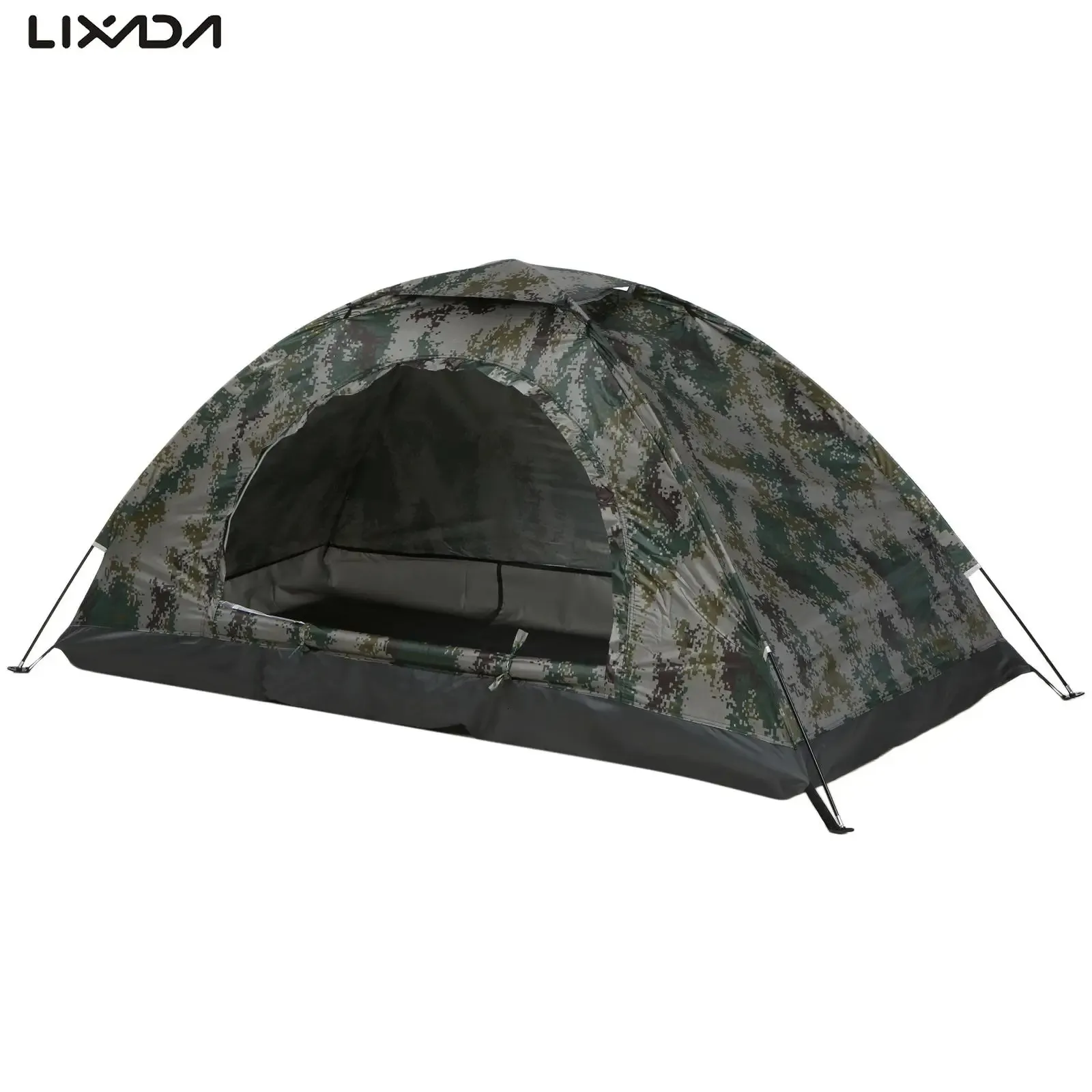 Ultralight Camping Tent UPF 30 Anti-UVコーティングビーチポータブルシングル/ダブルパーソンアウトドアハイキングスリーピングギア240422
