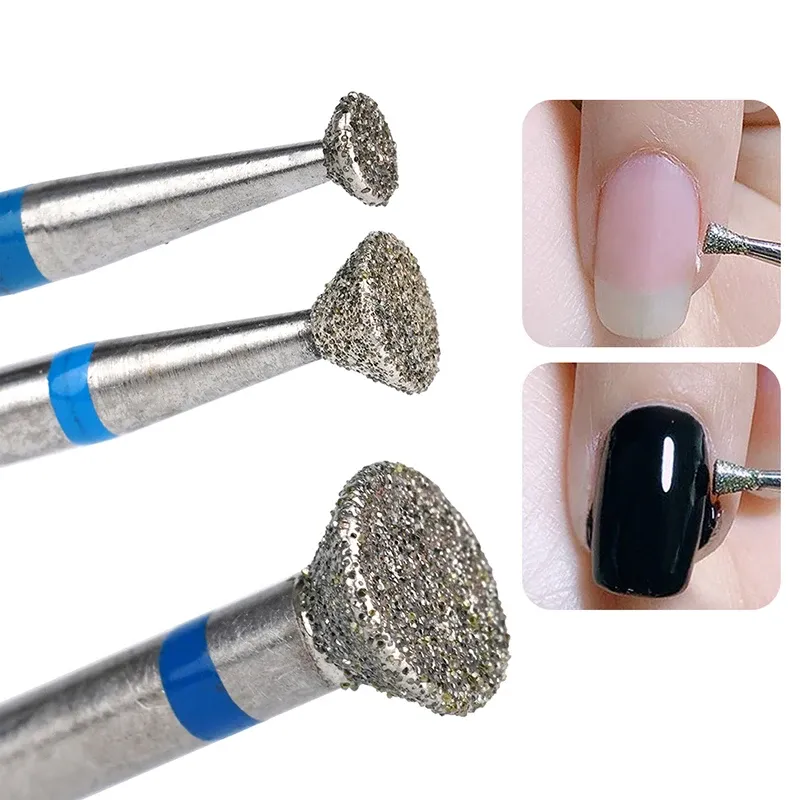 Bits nail art polijsten verwijdering kopschijf schijf burr t mills molende diamant elektrische nagelboor bit cuticle cutter manicure gereedschap gereedschap