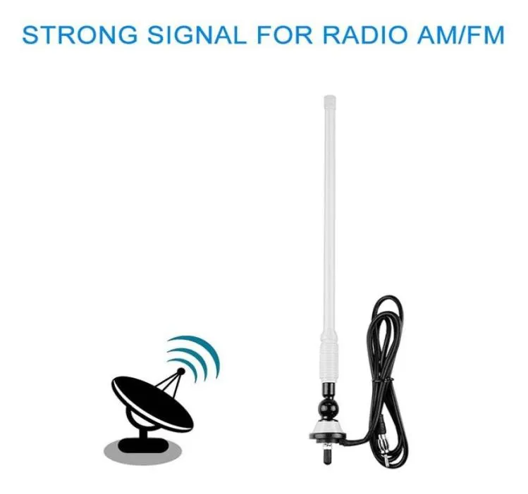 Car GPS Accessories Marine Boat Radio Antenna Waterproof Rubber Duck Dipole Flexible Aerial FM AM Modulators For Yacht ATV UTV R1125566