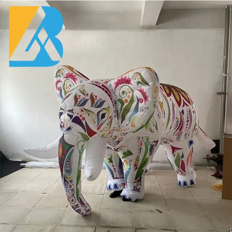 Costume da elefante gonfiabile gigante colorato personalizzato per forniture per eventi