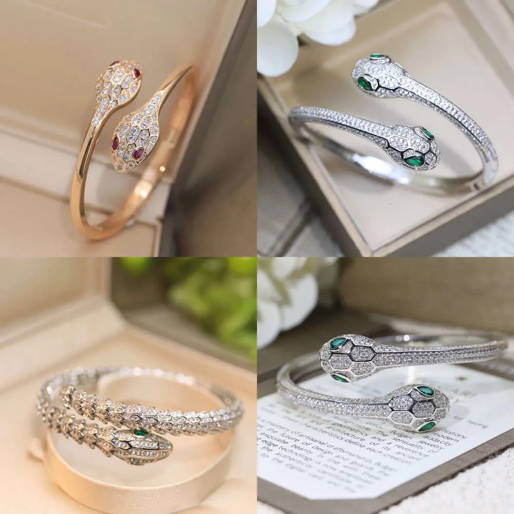 Designer de chariot de Noël pour femmes bijoux bijoux Bracelet d'os serpent diamant avec boîte de qualité originale