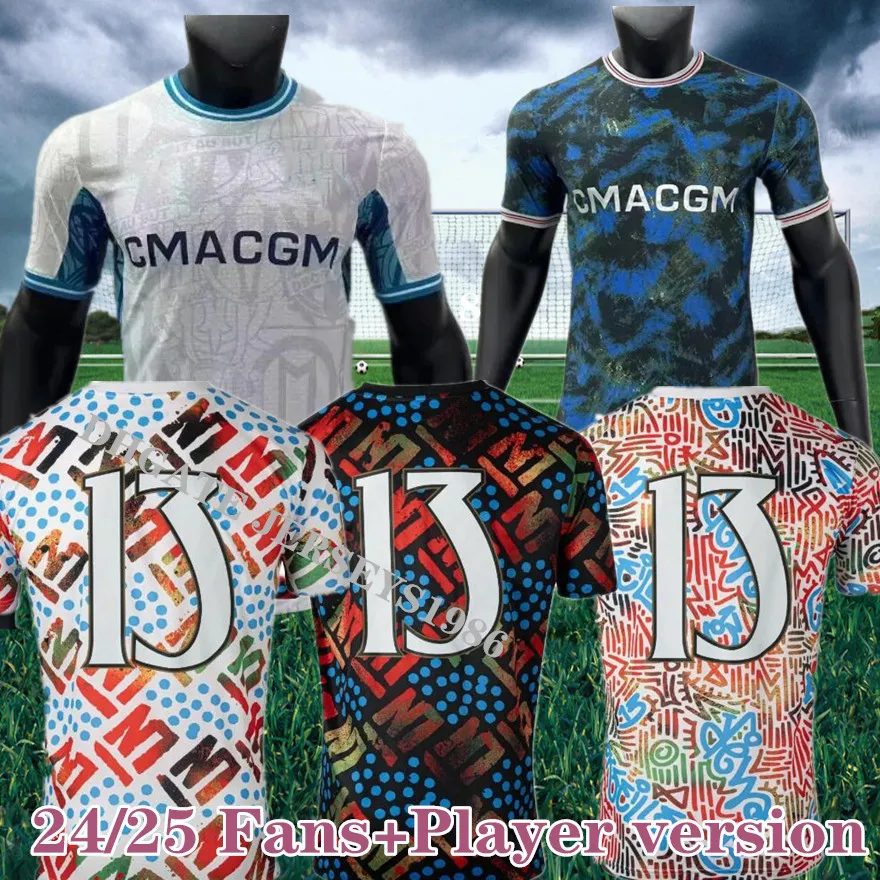 2024 25 MAILLOT MARSEILLES SOCCER Jerseys Foot Cuisance Guendouzi Alexis Payet Clauss Football Shirts Men Kids Veretout Under Om Olympique Vitinha Fan Player