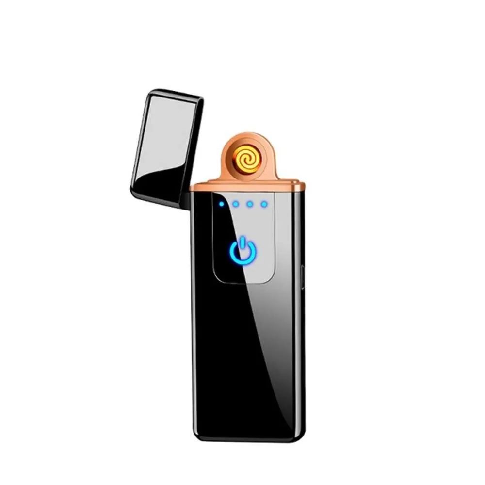 Großhandel Windproof USB wiederaufladbar leichter kundenspezifischer elektronischer Zigaretten -Feuerzeug mit Fingerabdruck Touch