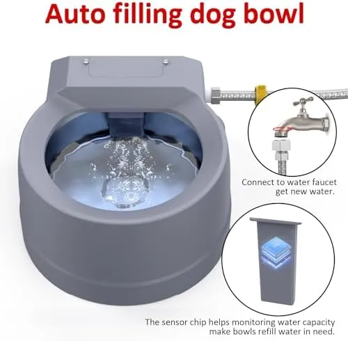 BENTOPAL Rechargeable Dog Water Fountain with Auto Refill, Stainless Steel,  3.9L Capacity, Grey from Dhgate Dog Fountains & Waterers - price 58.54