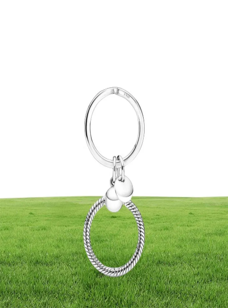 100 925 Sterling Silver Moments Charm Key Rings Fit Original European Charm Dangle Pendant Fashion Women Wedding Jewelry Accessor3638448