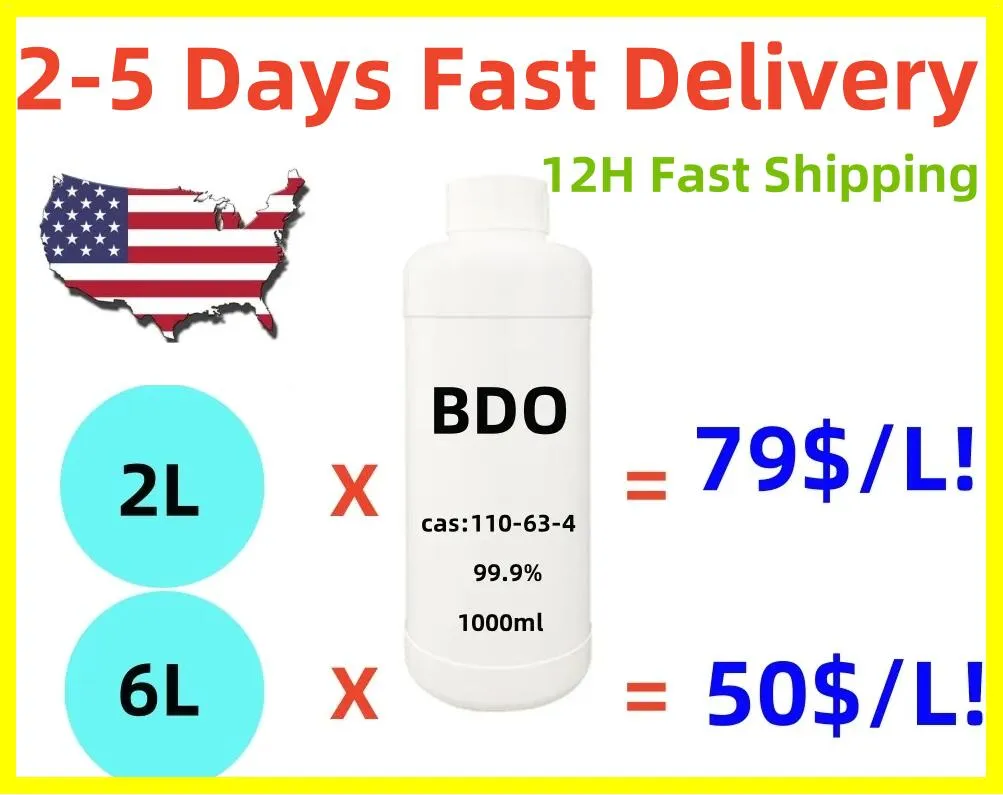 Para os EUA, apenas o melhor negócio para 99,9% de pureza 1 4-b glicol 14 bdo 14 bdo 14b CAS 110-63-4 1, 4-diol 1 4-butanediol 14b 1,4-butileno BDO Factory Direct Sale DHL frete grátis entrega rápida entrega