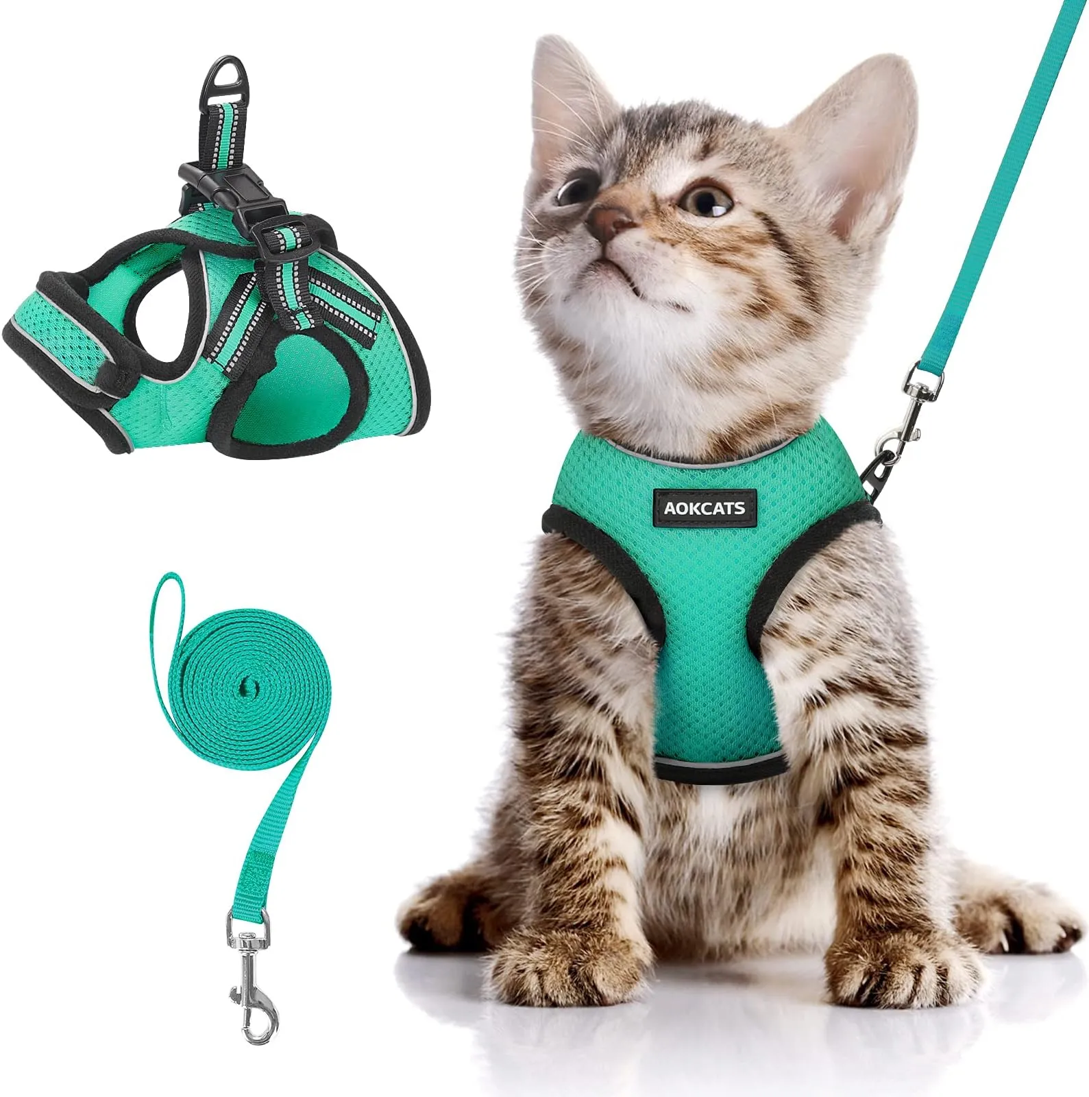 Escape-Proof Cat Harness & Leash Set: Adjustable, Reflective ...