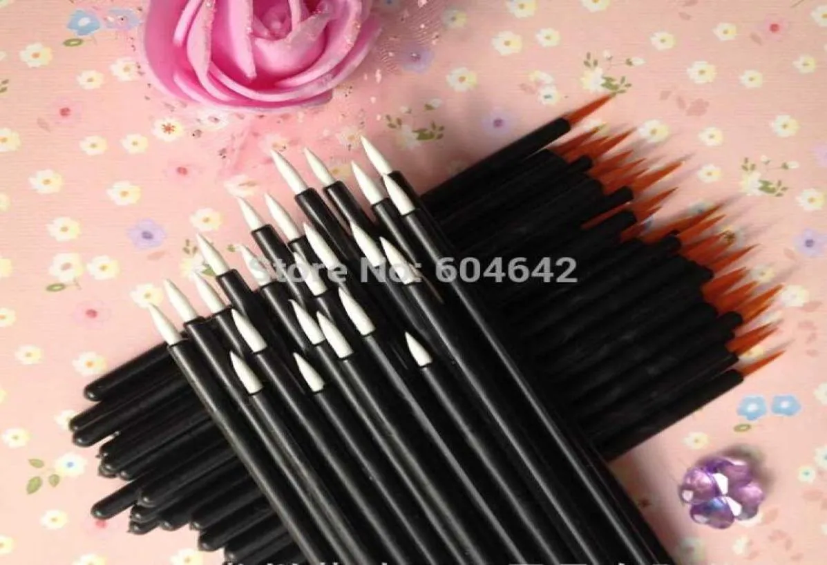 100pcslot High quality eyeliner eyeliner brush disposable brush professional makeup charcoal black2724667