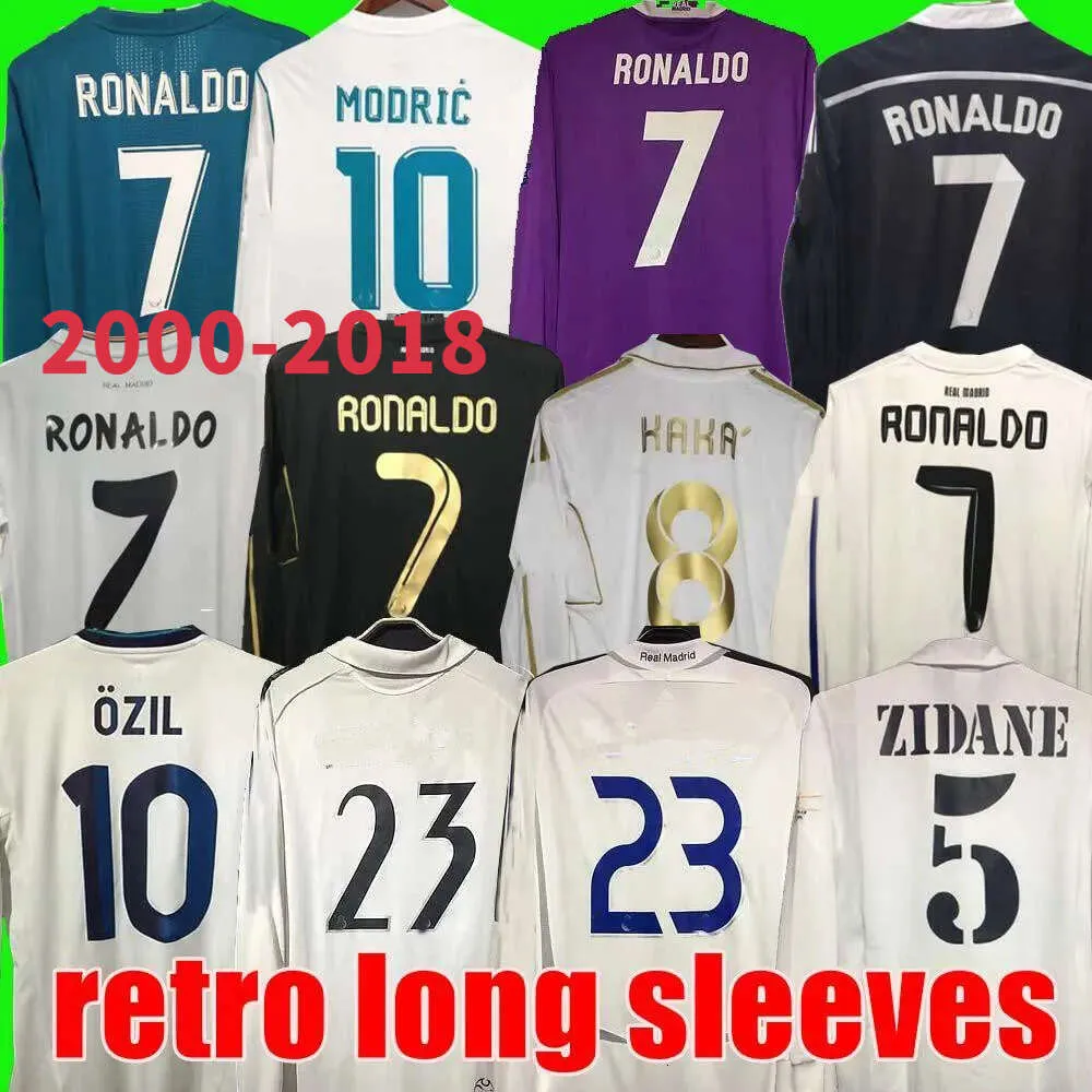 David Beckham #23 Real Madrid jersey 2006-2007 Long sleeve jersey Black Retro XL