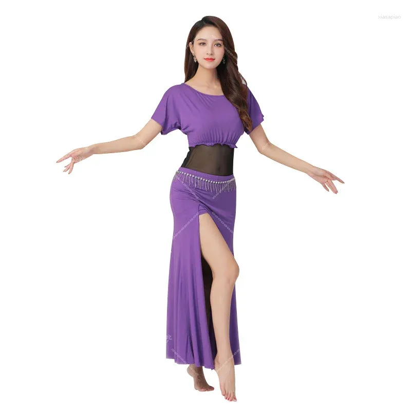 Stage Wear Belly Dance Dessen Lange rokset 2024 Sexy pak Modern Performance Oriental Costume Women Dancer Outfit