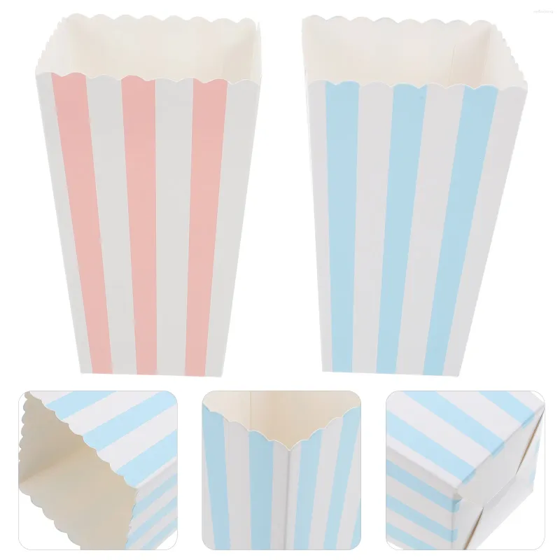 Sortez des conteneurs 24 PCS Popcorn Box Boîtes de théâtre Storage Bac Food Plateau portable Bucket Paper Film Craqueur