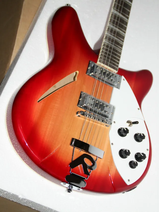 Beste China Gitarre Deluxe Modell 360/12 String E -Gitarre Semi Hollow Cherry Burst