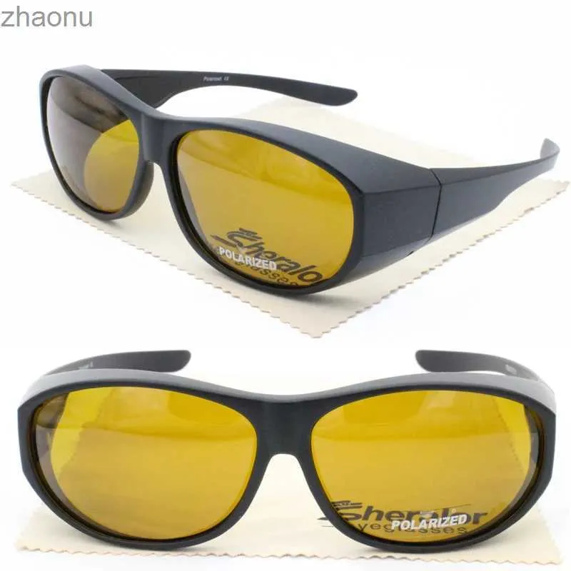 Солнцезащитные очки против синего света, подходящие для игровых очков UV400 Поляризованные негабаритные экранированные оранжевые солнцезащитные очки 018XW