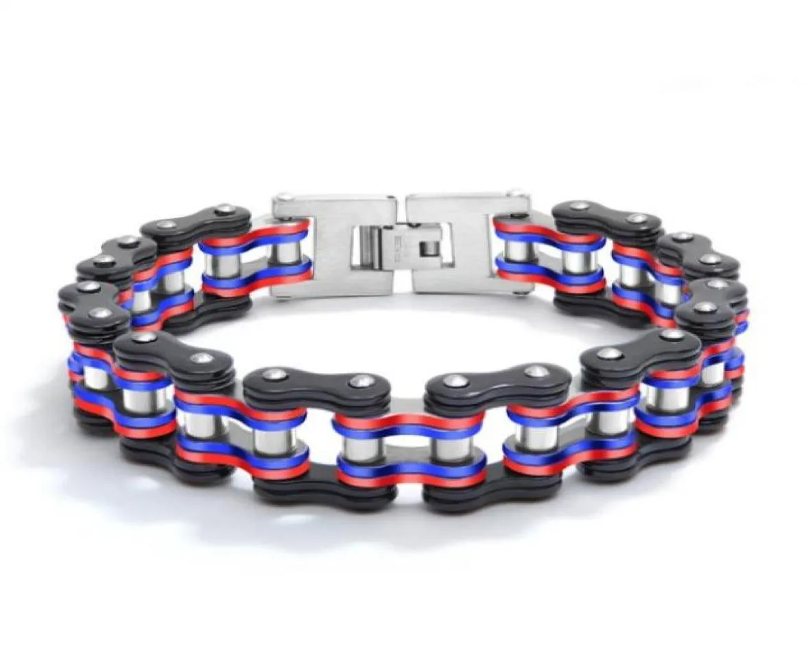 Bracelets pour hommes entiers entièrement bijoux de luxe Bijoux Bracelets Bracelet en acier inoxydable Bracelet Locomotive chaîne NE9755959732