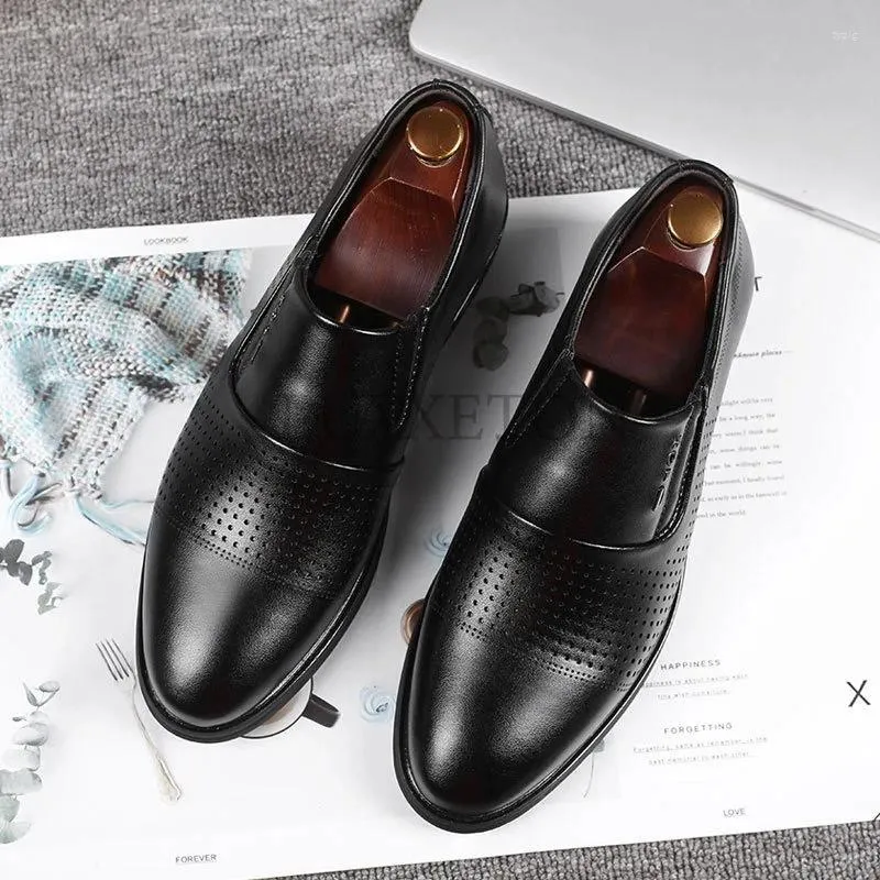 Casual Shoes Men Leather Business Attire Spring And Autumn Leisure Breathable Soft Sole