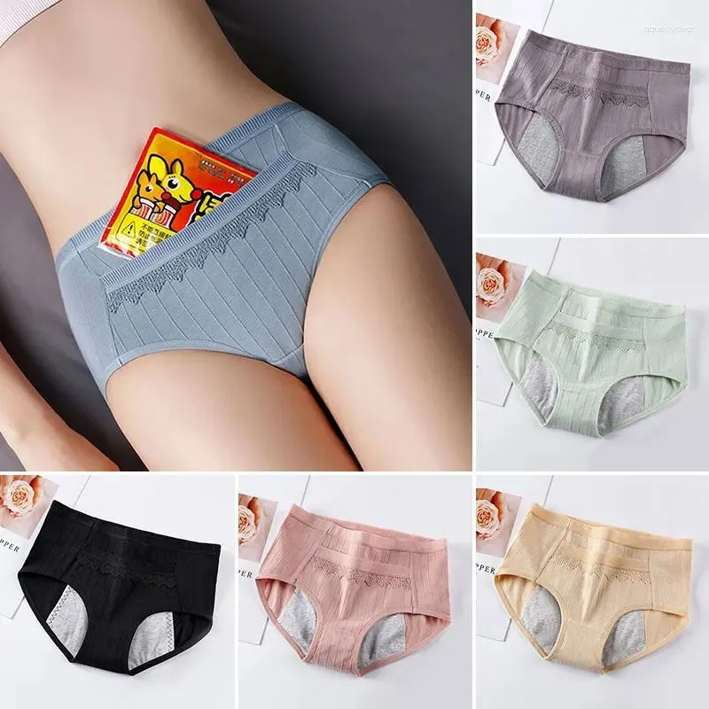 Women's Panties 1PC Cotton Menstrual For Women Periods Leakproof Monthly Menstruation Plus Size Ladies Briefs Underwear With Pocket