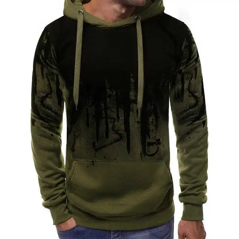 Sweatshirts Mens Hoodies Sweatshirts Mens Autumn and Winter 2023 Fashion Casual Wool Hooded Sweater Långärmad sportjacka Mens Overized Herrkläder 240425