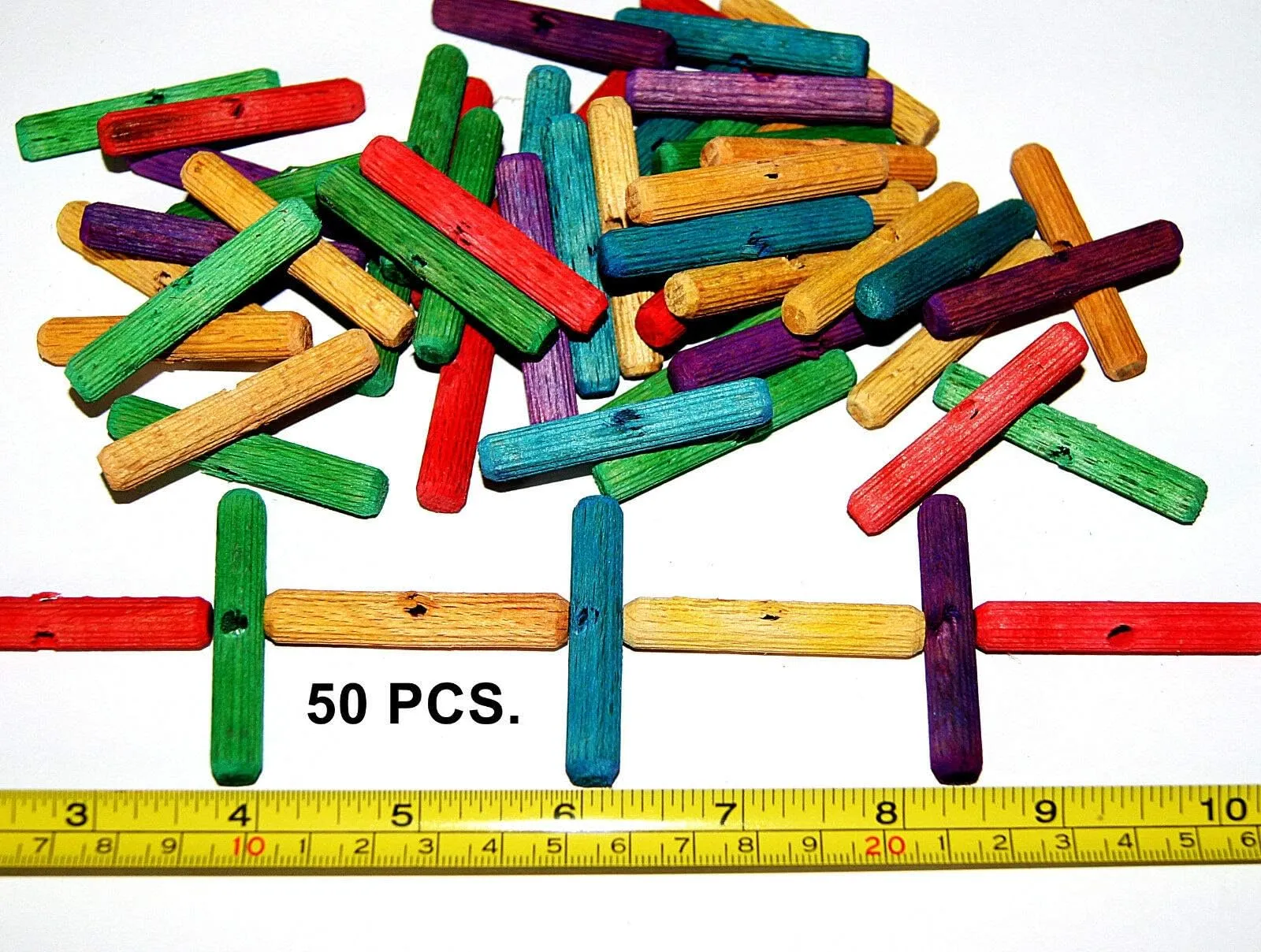 Colorful Wooden Parrot Toys: Grooved Blocks & Pins - Set, Best Seller ...