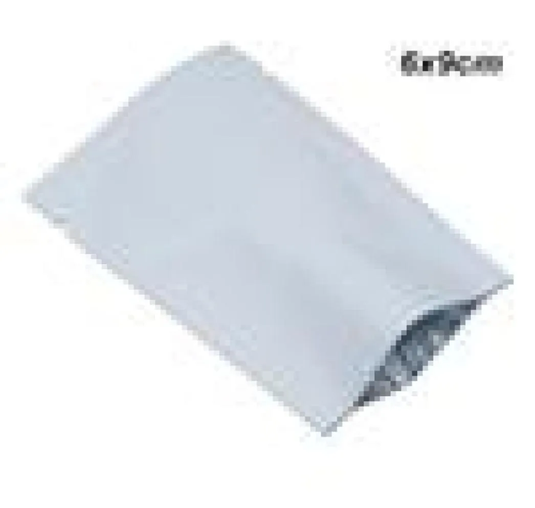 White 6x9 cm 200pcs Abierto de aluminio superior Mylar Sello de calor Muestra de aluminio Foil Vacuos Sellable Proof Pouch Bold de papel para Cook4988974