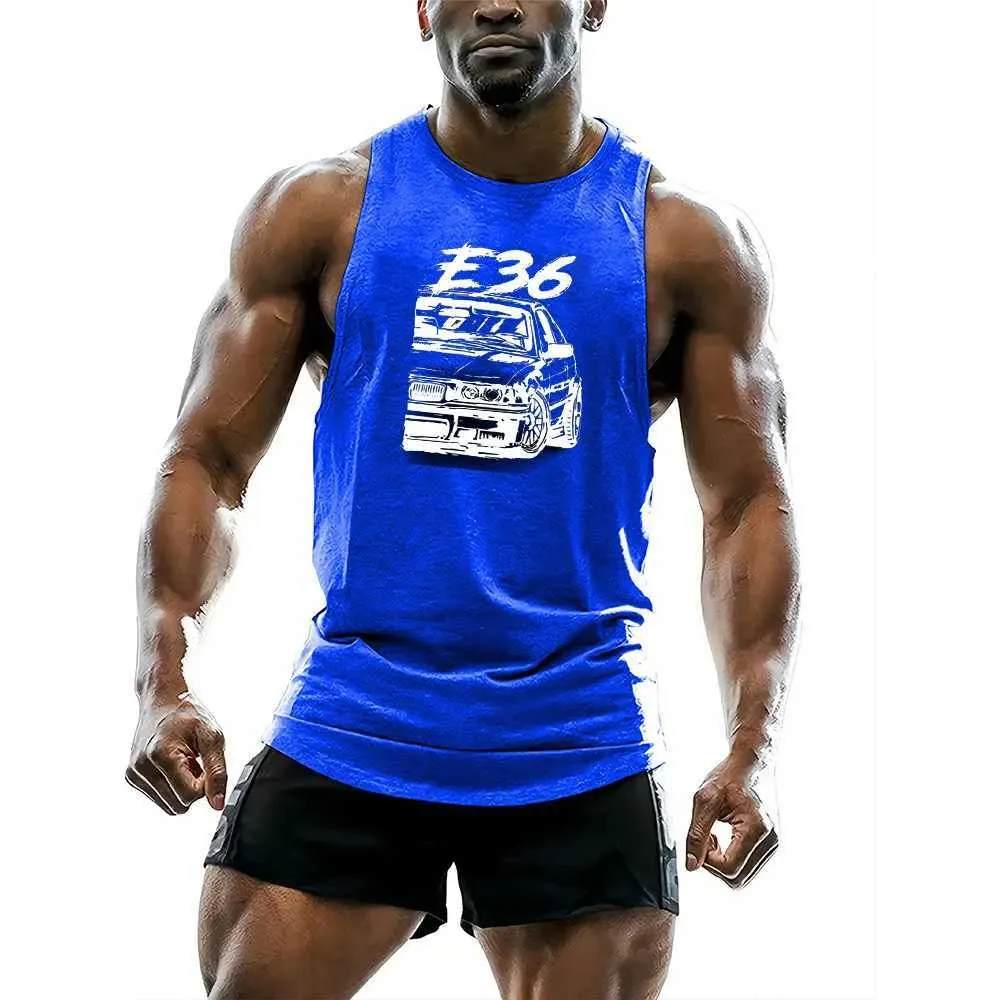 Tampo masculino Tops 2D Função de pescoço redondo de pescoço redondo ginásio de esportes ao ar livre sem mangas de esportes de esportes rápida Vestl2404