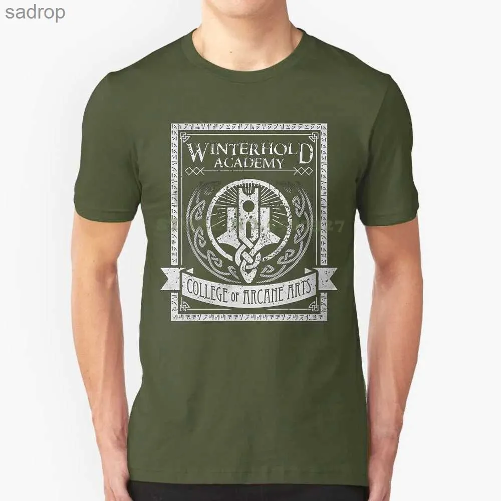 T-shirt maschile maglietta maschile Skyrim Inspiration Winter Holden College Mens T-shirtXW