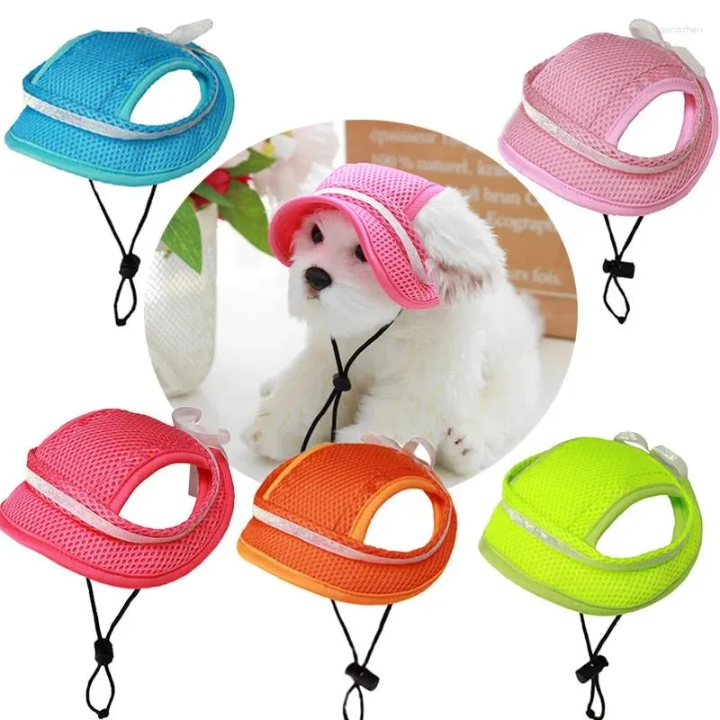 ملابس الكلاب 1pc Princess Pet Cap round Brim Visor Hat الصيف في الهواء الطلق في الهواء الطلق SOMBRERO SOMBRERO COMBOY SIZE UCER