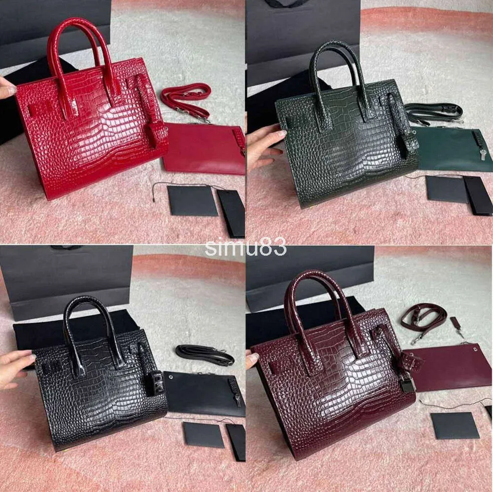Designer Bag Sac De Jour Baby Accordion Ruched Classic Handbags Crocodile Embossed Leather Cross Body Women Luxury