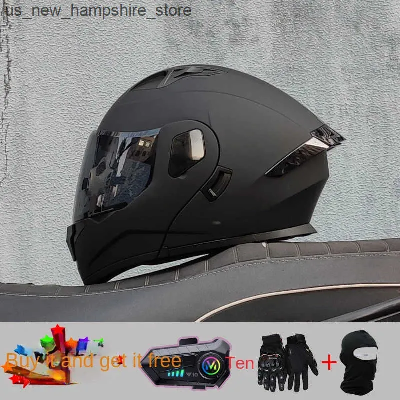 SOMAN ECE Motorcycle Helmet Motorcycle Helmets Breathable Moto Modular Motorcycle Protective Helmets With Bluetooth M-XXXXL - 201355758