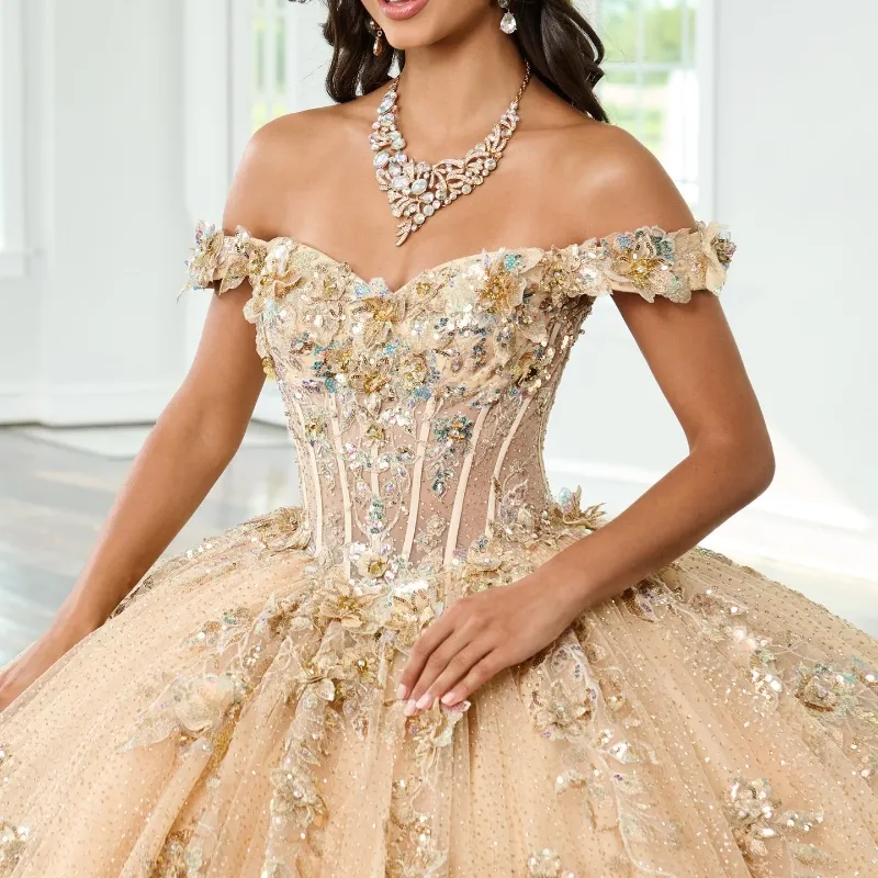 blue dress for baby girl GLS GL3825 Long Wedding Dress Corset Beaded Sequin Lace Applique Dress main image 1