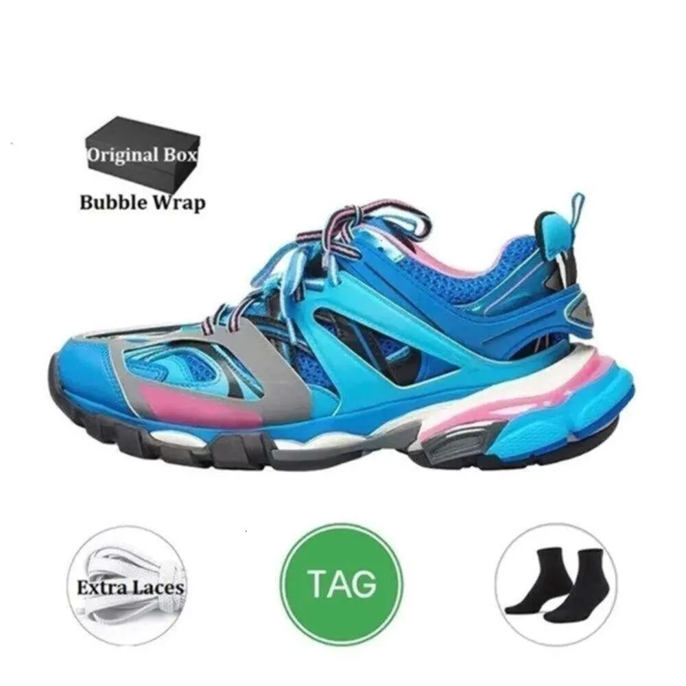 2023 3.0 Piste 3 Chaussures décontractées pour hommes baskets pour femmes baskets Triple S Blue Vintage Tracks LED Runners Tess.S.Praineurs de baskets à marche en cuir Gomma