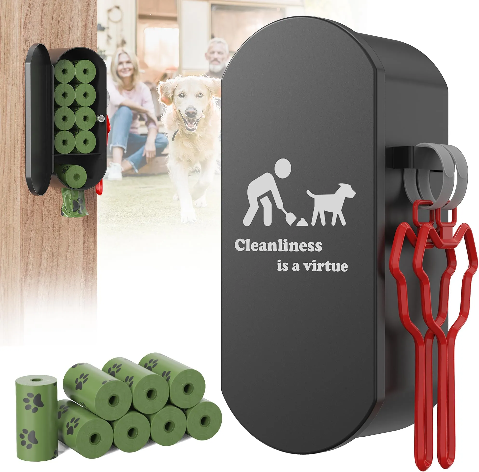 Dog Waste Bag Poop Bag Container Wearable Dog Waste Bags Poop Bag