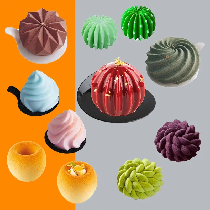 Moulds SHENHONG Non Stick Cake Molds Silicone Cake Moulds Pastry Baking Tools Food Grade French Mousse Dessert Form Kitchen Bakeware