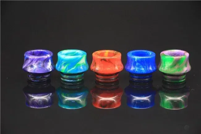 8 Styles Epoxy Resin Drip tip Wide Bore 510 Mouthpiece for Vgod RDTA Goon 528 Griffin 25 AV Kennedy 24 Vengeance Limitless XL