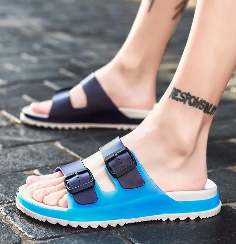 New Summer Beach Sandals Men Hole Water Shoes Man Slippers Slides Slippers Comfort Casual Jelly Shoes Adulto Cholas Hombre3471336