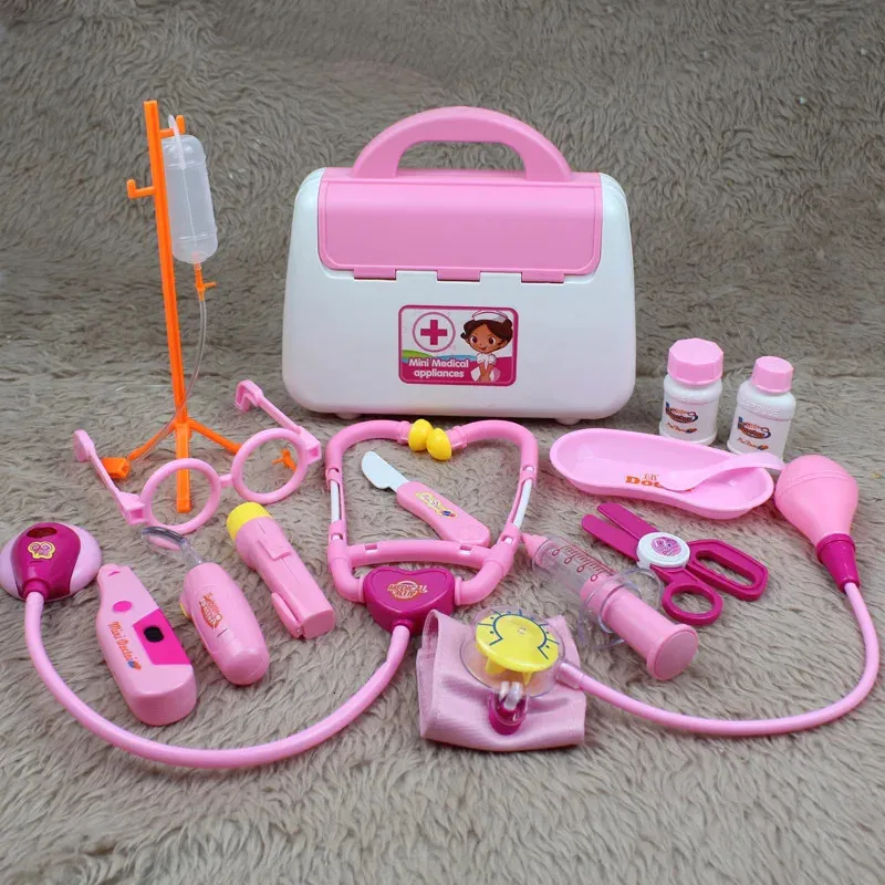 Symulacja lekarza garnitura zabawek Zestaw narzędzi narzędzi pielęgniarki stetoscope rola zabawek odtwarzanie domu zabawki świąteczne 240410