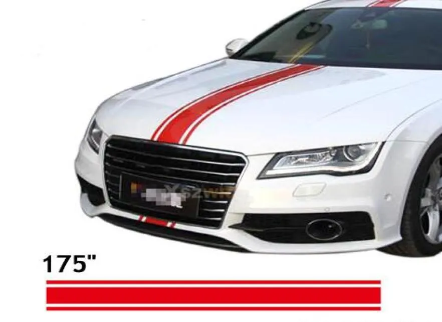 45015cmroll 175quot Auto Styling Hood Dach Decal Car Vinyl Aufkleber Aufkleber Rennstreifen Aufkleber für alle Cars9354336