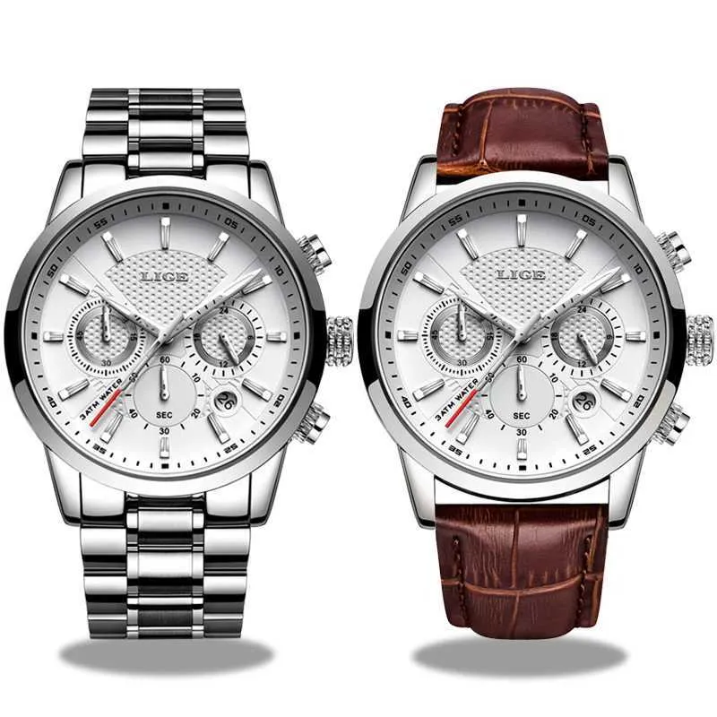 Montre-bracelets pour hommes et liges multi-fonctionnaires Top Luxury Leisure Quartz Sports Affiche Watch in Silver Reloio Masculino Q240426
