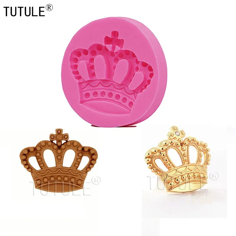 Moulds GadgetsPrincess Crown silicone rubber moldFondant Cake Mold Handmade Chocolate Dessert Baking Cakes Decorated Cookies Tool