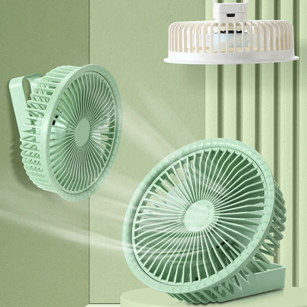 Ventilador elétrico sem fio dobrável 3 velocidades 1200mAh mesa silenciosa mesa recarregável lustre portátil para acampamento de carro de cozinha 240422