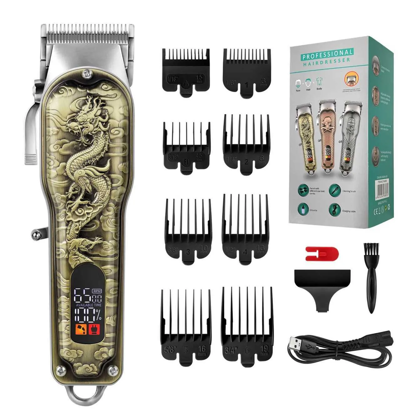 TRIMMER KIO CAPPERTO PROFESSIONALE PROFESSIONALE PROFESSIONE CAPILE ELETTRICA CHE BEARDE CORDER KIT NASDLIMENT Q240427