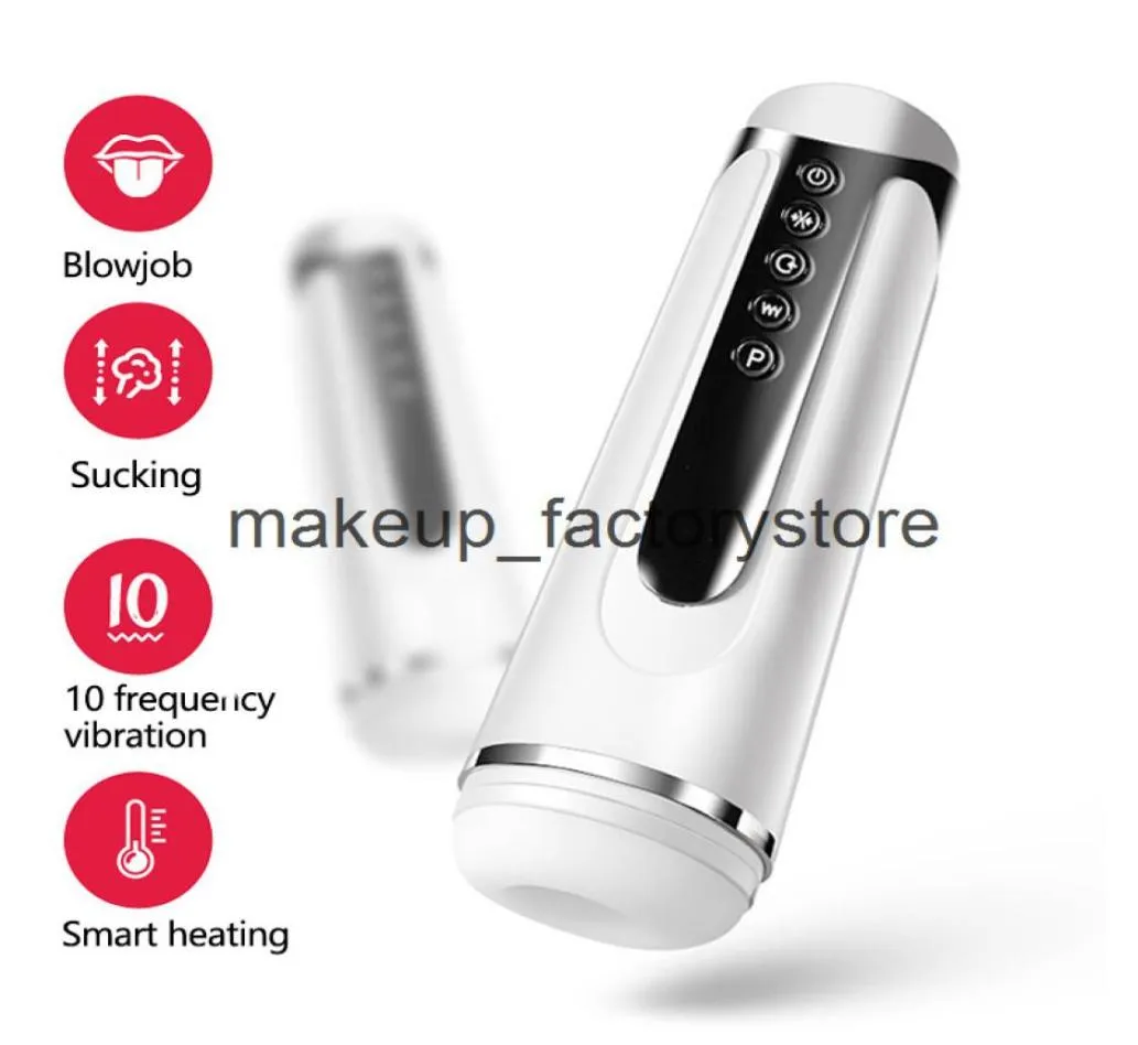 Massage Automatische Super Power Bloyjob Verwarming Zuigen Mannelijke Masturbator Vibrator Vagina Zuigen Masturbatie Seksspeeltjes voor mannen Seks M1925629