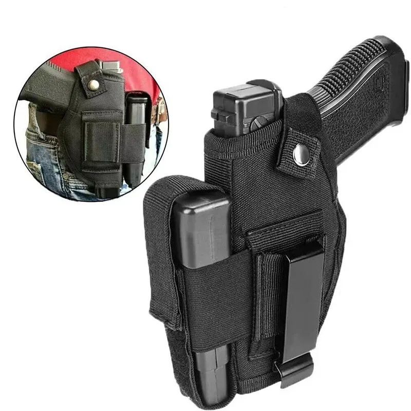 Taschen Universal Tactical Gun Holster Handfeuerwaffen versteckte Trageholsterpistole versteckte linke/rechte Waffenbeutel Owb iwb mit Mag -Beuteln