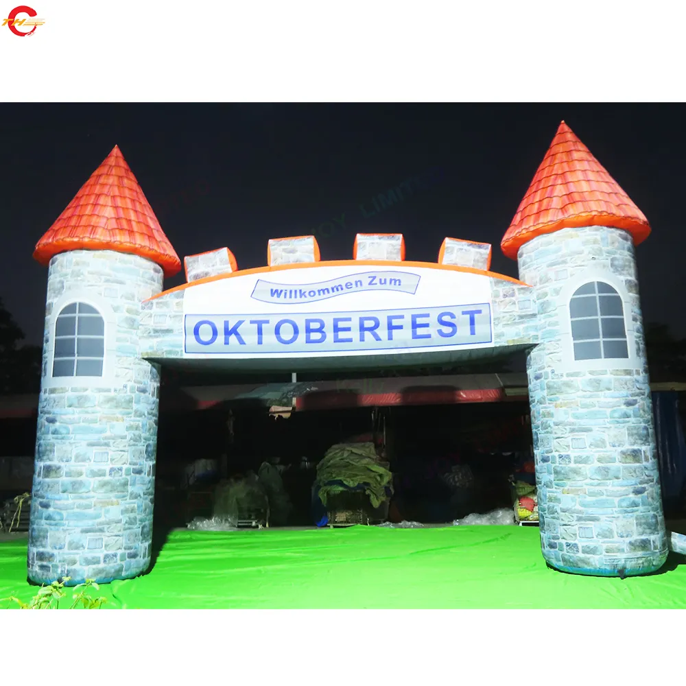 Free Ship Outdoor Activities 10mWx6mH (33x20ft) with blower Outdoor Inflatable Castle Arch Gate Entrance for park Party