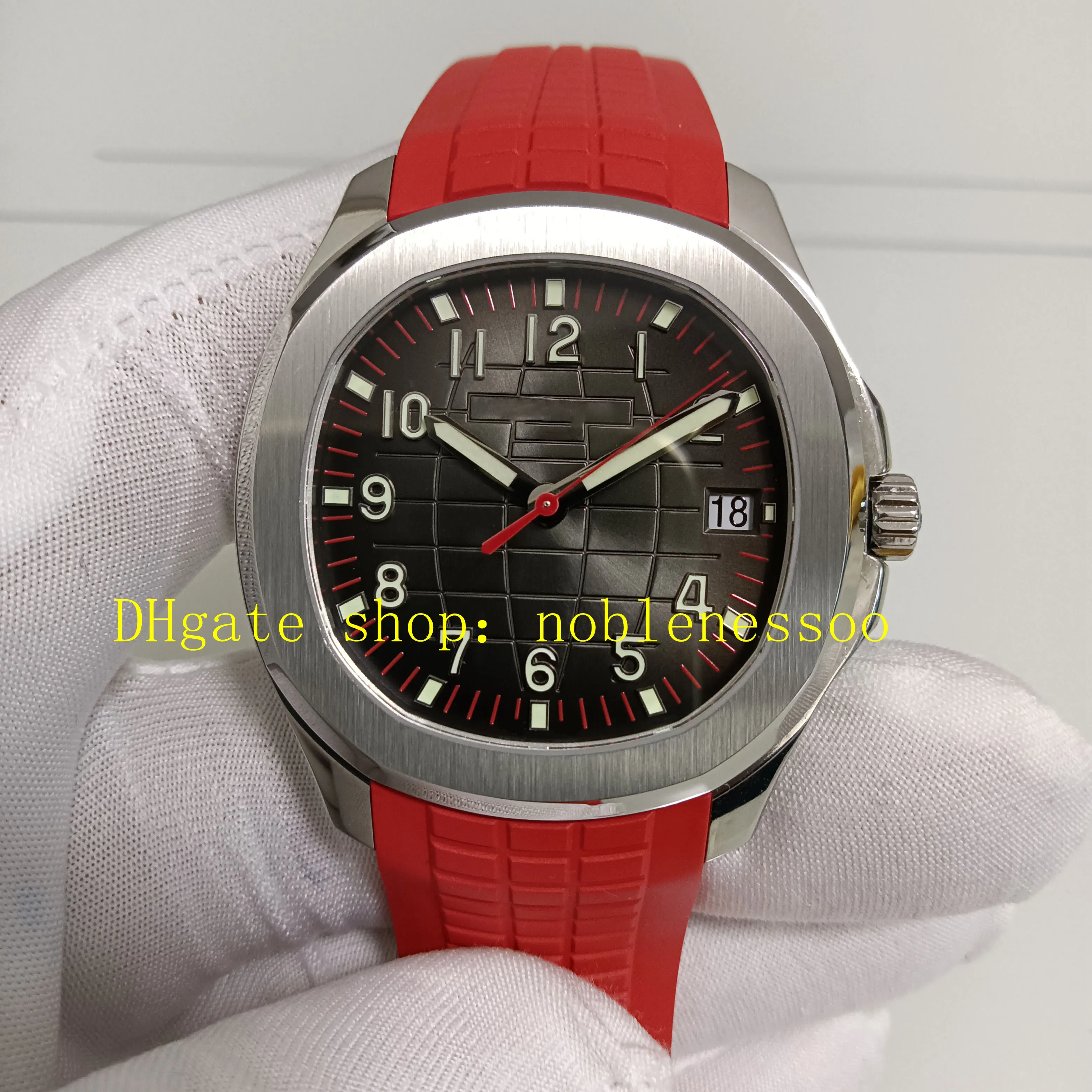 Super Mens Watches Authentic Photo PHOTO de 40 mm Arabe Dial 5167R Bracelet en caoutchouc rouge ZF Cal.324 S C Back Transparent ZFF 904L